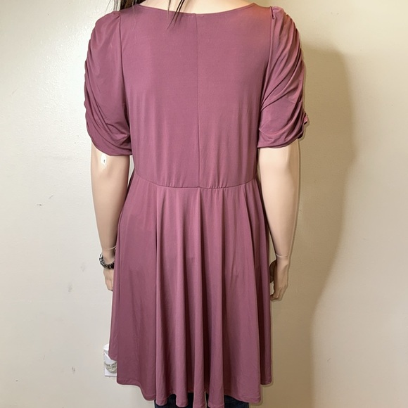 Torrid dress shired front skater Rose Taupe Sz 3X - Picture 5 of 7